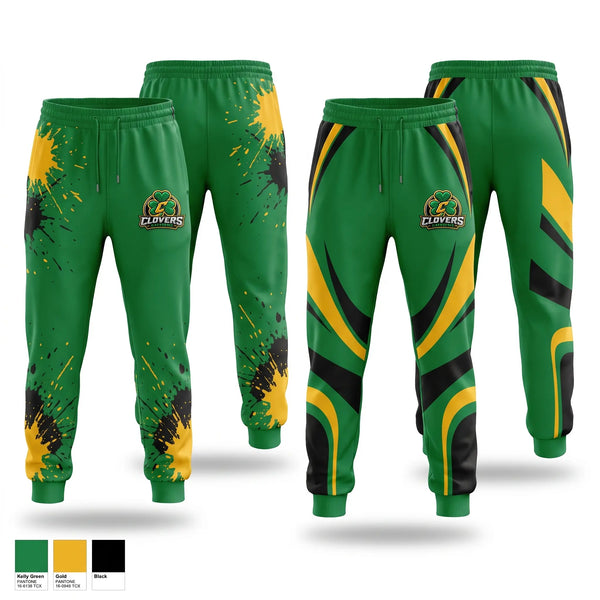 Sweatpants, Clovers Lacrosse Club, Men's Lacrosse, Teamtime, Team time, sublimation, custom sports apparel, team uniforms, spirit wear, spiritwear, sports uniforms, custom shirts, team store, custom team store, fundraiser sports, apparel fundraiser