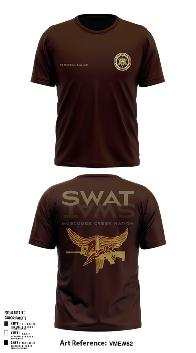 Muscogee Creek Nation SWAT 24361706 Short Sleeve Performance Shirt - 6