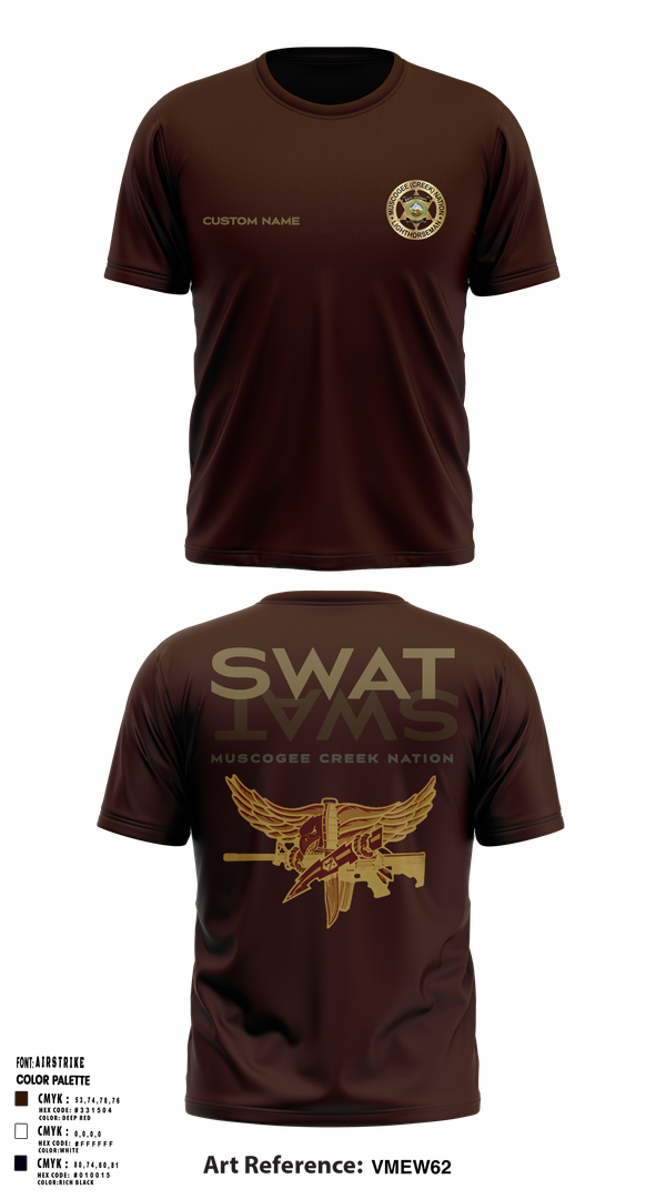 Short Sleeve Performance Shirt, Muscogee Creek Nation SWAT, , Teamtime, Team time, sublimation, custom sports apparel, team uniforms, spirit wear, spiritwear, sports uniforms, custom shirts, team store, custom team store, fundraiser sports, apparel fundraiser