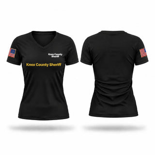 Womens Short Sleeve Vneck Shirt, Knox County Sheriff, Police, Teamtime, Team time, sublimation, custom sports apparel, team uniforms, spirit wear, spiritwear, sports uniforms, custom shirts, team store, custom team store, fundraiser sports, apparel fundraiser
