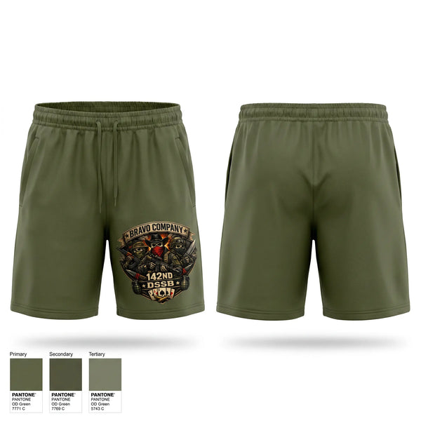 Athletic Shorts With Pockets, 142nd DSSB Bravo Company, Army, Teamtime, Team time, sublimation, custom sports apparel, team uniforms, spirit wear, spiritwear, sports uniforms, custom shirts, team store, custom team store, fundraiser sports, apparel fundraiser