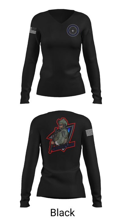 ESIT-3 18090159 Women's Long Sleeve V-neck Shirt - 34