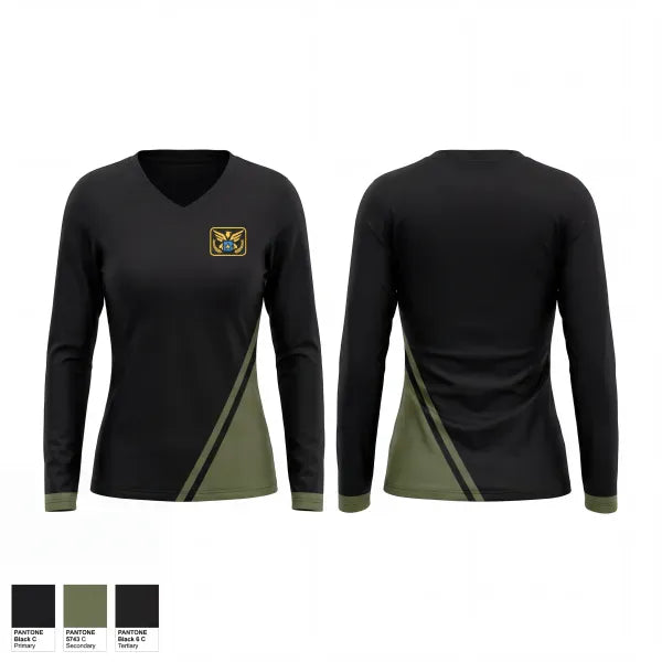 Womens Long Sleeve Vneck Shirt, BCSS, Marines, Teamtime, Team time, sublimation, custom sports apparel, team uniforms, spirit wear, spiritwear, sports uniforms, custom shirts, team store, custom team store, fundraiser sports, apparel fundraiser