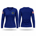 Forest Police Department Women's Long Sleeve V-neck Shirt - 1