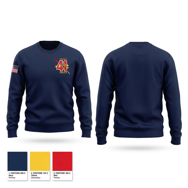 Crew Neck Sweatshirt, Ladder 41, Fire Department, Teamtime, Team time, sublimation, custom sports apparel, team uniforms, spirit wear, spiritwear, sports uniforms, custom shirts, team store, custom team store, fundraiser sports, apparel fundraiser