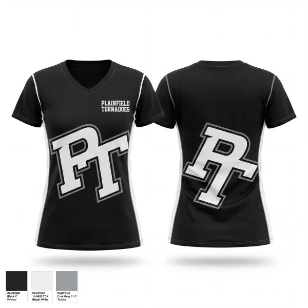 Womens Short Sleeve Vneck Shirt, Plainfield tornadoes, Baseball, Teamtime, Team time, sublimation, custom sports apparel, team uniforms, spirit wear, spiritwear, sports uniforms, custom shirts, team store, custom team store, fundraiser sports, apparel fundraiser