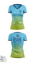 Park National Bank Pelotonia Women's Short Sleeve V-neck Shirt - 1