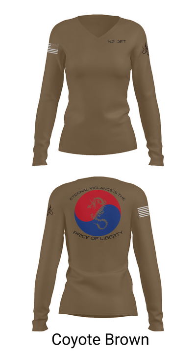CNFK DET CHINHAE 74281710 Women's Long Sleeve V-neck Shirt - 16