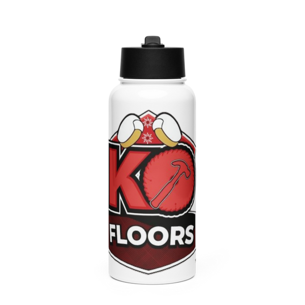 KO FLOORS Stainless Steel Water Bottle with a Straw Lid