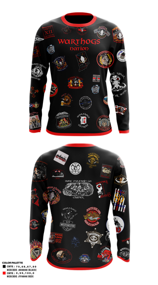 Long Sleeve Performance Shirt, Warthogs, other, Teamtime, Team time, sublimation, custom sports apparel, team uniforms, spirit wear, spiritwear, sports uniforms, custom shirts, team store, custom team store, fundraiser sports, apparel fundraiser