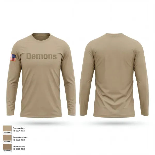 Long Sleeve Performance Shirt, Demons, Marines, Teamtime, Team time, sublimation, custom sports apparel, team uniforms, spirit wear, spiritwear, sports uniforms, custom shirts, team store, custom team store, fundraiser sports, apparel fundraiser
