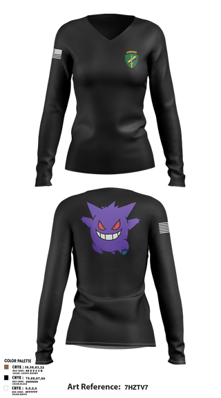 Womens Long Sleeve Vneck Shirt, 492nd ca bn, , Teamtime, Team time, sublimation, custom sports apparel, team uniforms, spirit wear, spiritwear, sports uniforms, custom shirts, team store, custom team store, fundraiser sports, apparel fundraiser