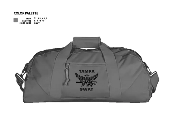 Duffle Bag, Tampa SWAT, Police, Teamtime, Team time, sublimation, custom sports apparel, team uniforms, spirit wear, spiritwear, sports uniforms, custom shirts, team store, custom team store, fundraiser sports, apparel fundraiser