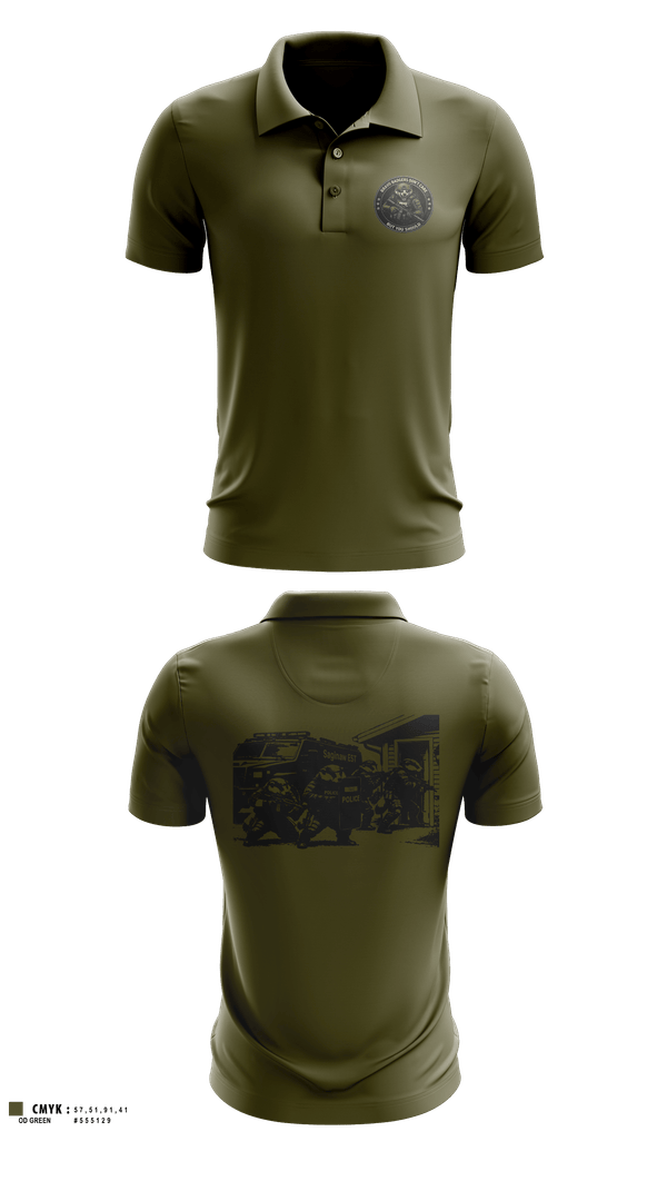 Short Sleeve Performance Polo, Saginaw Police Emergency Services Team, Police, Teamtime, Team time, sublimation, custom sports apparel, team uniforms, spirit wear, spiritwear, sports uniforms, custom shirts, team store, custom team store, fundraiser sports, apparel fundraiser