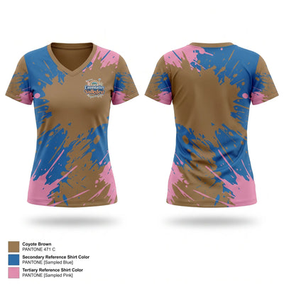 Tb Women's Short Sleeve V-neck Shirt - 1