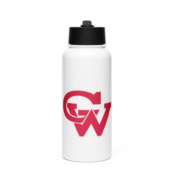 Washington Track & Field 76094298 Stainless Steel Water Bottle with a Straw Lid