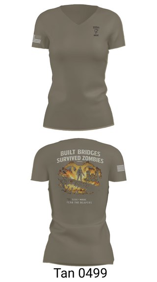Womens Short Sleeve Vneck Shirt, 2225th MRBC, National Guard, Teamtime, Team time, sublimation, custom sports apparel, team uniforms, spirit wear, spiritwear, sports uniforms, custom shirts, team store, custom team store, fundraiser sports, apparel fundraiser