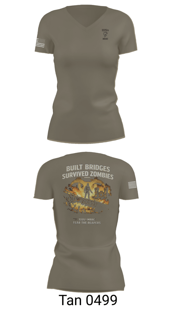 Womens Short Sleeve Vneck Shirt, 2225th MRBC, National Guard, Teamtime, Team time, sublimation, custom sports apparel, team uniforms, spirit wear, spiritwear, sports uniforms, custom shirts, team store, custom team store, fundraiser sports, apparel fundraiser