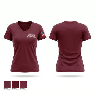 Womens Short Sleeve Vneck Shirt, Minnesota State Patrol, Police, Teamtime, Team time, sublimation, custom sports apparel, team uniforms, spirit wear, spiritwear, sports uniforms, custom shirts, team store, custom team store, fundraiser sports, apparel fundraiser