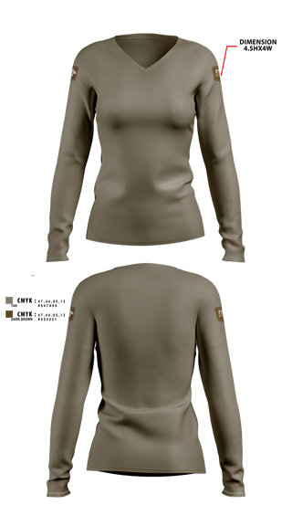 Womens Long Sleeve Vneck Shirt, Dodge County Sheriff's Office, Police, Teamtime, Team time, sublimation, custom sports apparel, team uniforms, spirit wear, spiritwear, sports uniforms, custom shirts, team store, custom team store, fundraiser sports, apparel fundraiser