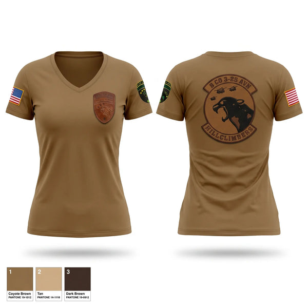 Womens Short Sleeve Vneck Shirt, B Co 3-25, Army, Teamtime, Team time, sublimation, custom sports apparel, team uniforms, spirit wear, spiritwear, sports uniforms, custom shirts, team store, custom team store, fundraiser sports, apparel fundraiser