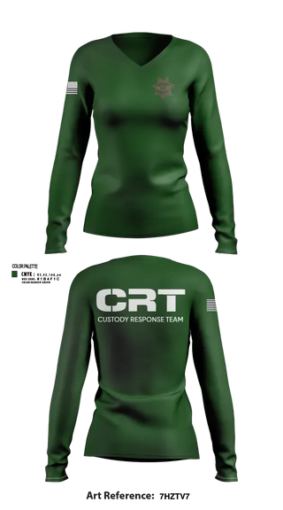 Womens Long Sleeve Vneck Shirt, Solano County Sheriff CRT, Police, Teamtime, Team time, sublimation, custom sports apparel, team uniforms, spirit wear, spiritwear, sports uniforms, custom shirts, team store, custom team store, fundraiser sports, apparel fundraiser