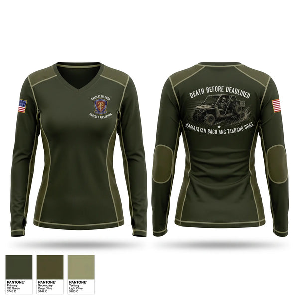 Womens Long Sleeve Vneck Shirt, 3rd lct, Marines, Teamtime, Team time, sublimation, custom sports apparel, team uniforms, spirit wear, spiritwear, sports uniforms, custom shirts, team store, custom team store, fundraiser sports, apparel fundraiser