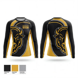 Long Sleeve Performance Shirt, South lady bison, Wrestling, Teamtime, Team time, sublimation, custom sports apparel, team uniforms, spirit wear, spiritwear, sports uniforms, custom shirts, team store, custom team store, fundraiser sports, apparel fundraiser
