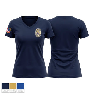 Womens Short Sleeve Vneck Shirt, Scott County Sheriff's Office, Police, Teamtime, Team time, sublimation, custom sports apparel, team uniforms, spirit wear, spiritwear, sports uniforms, custom shirts, team store, custom team store, fundraiser sports, apparel fundraiser
