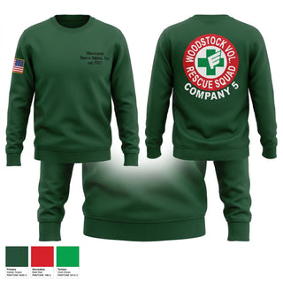 Crew Neck Sweatshirt, Woodstock Rescue Squad Inc., EMS/EMT, Teamtime, Team time, sublimation, custom sports apparel, team uniforms, spirit wear, spiritwear, sports uniforms, custom shirts, team store, custom team store, fundraiser sports, apparel fundraiser