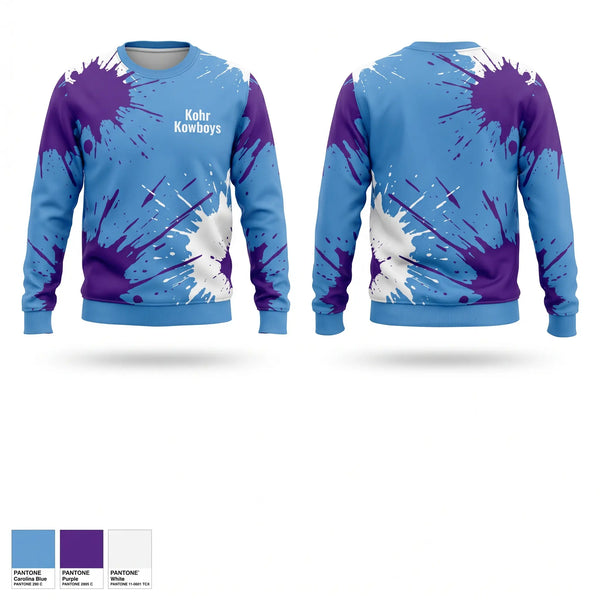 Crew Neck Sweatshirt, Kohr Kowboys, Baseball, Teamtime, Team time, sublimation, custom sports apparel, team uniforms, spirit wear, spiritwear, sports uniforms, custom shirts, team store, custom team store, fundraiser sports, apparel fundraiser