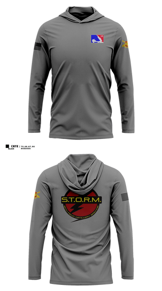 Long Sleeve hooded sunshirt, H2F STORM, Army, Teamtime, Team time, sublimation, custom sports apparel, team uniforms, spirit wear, spiritwear, sports uniforms, custom shirts, team store, custom team store, fundraiser sports, apparel fundraiser