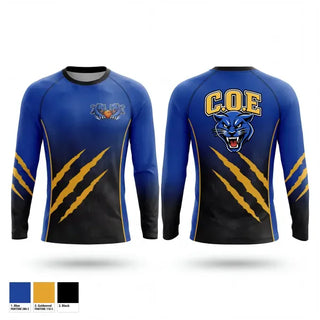 Long Sleeve Performance Shirt, C.O.E Blue Panthers, Men's Basketball, Teamtime, Team time, sublimation, custom sports apparel, team uniforms, spirit wear, spiritwear, sports uniforms, custom shirts, team store, custom team store, fundraiser sports, apparel fundraiser