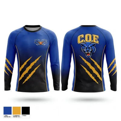 C.O.E Blue Panthers 82032063 Long Sleeve Performance Shirt 2