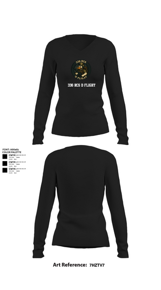 Womens Long Sleeve Vneck Shirt, 336 RCS D Flight, , Teamtime, Team time, sublimation, custom sports apparel, team uniforms, spirit wear, spiritwear, sports uniforms, custom shirts, team store, custom team store, fundraiser sports, apparel fundraiser