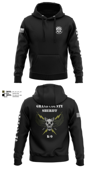 Hoodie, GCSO K9, Police, Teamtime, Team time, sublimation, custom sports apparel, team uniforms, spirit wear, spiritwear, sports uniforms, custom shirts, team store, custom team store, fundraiser sports, apparel fundraiser
