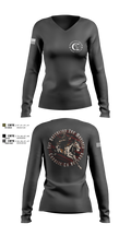 1st Battalion 2nd Marines Charlie Co Veteran 59013691 Women's Long Sleeve V-neck Shirt - 4