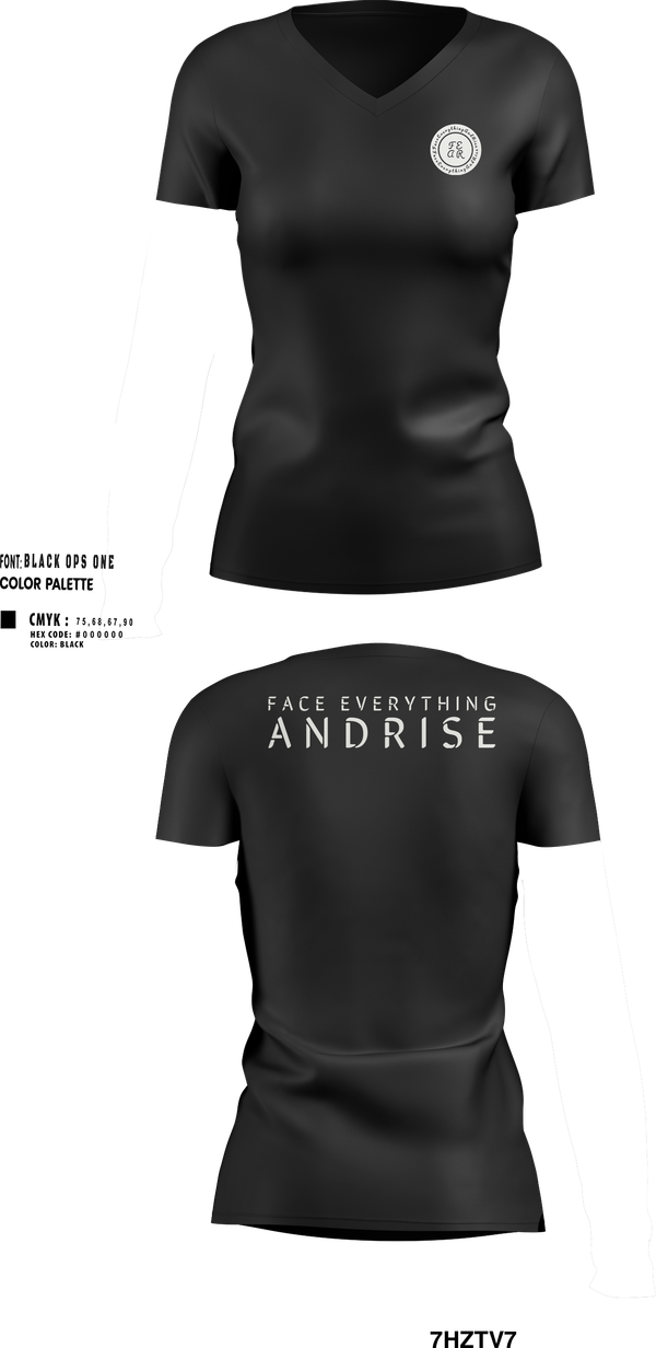 Womens Short Sleeve Vneck Shirt, FearLifestyle, , Teamtime, Team time, sublimation, custom sports apparel, team uniforms, spirit wear, spiritwear, sports uniforms, custom shirts, team store, custom team store, fundraiser sports, apparel fundraiser