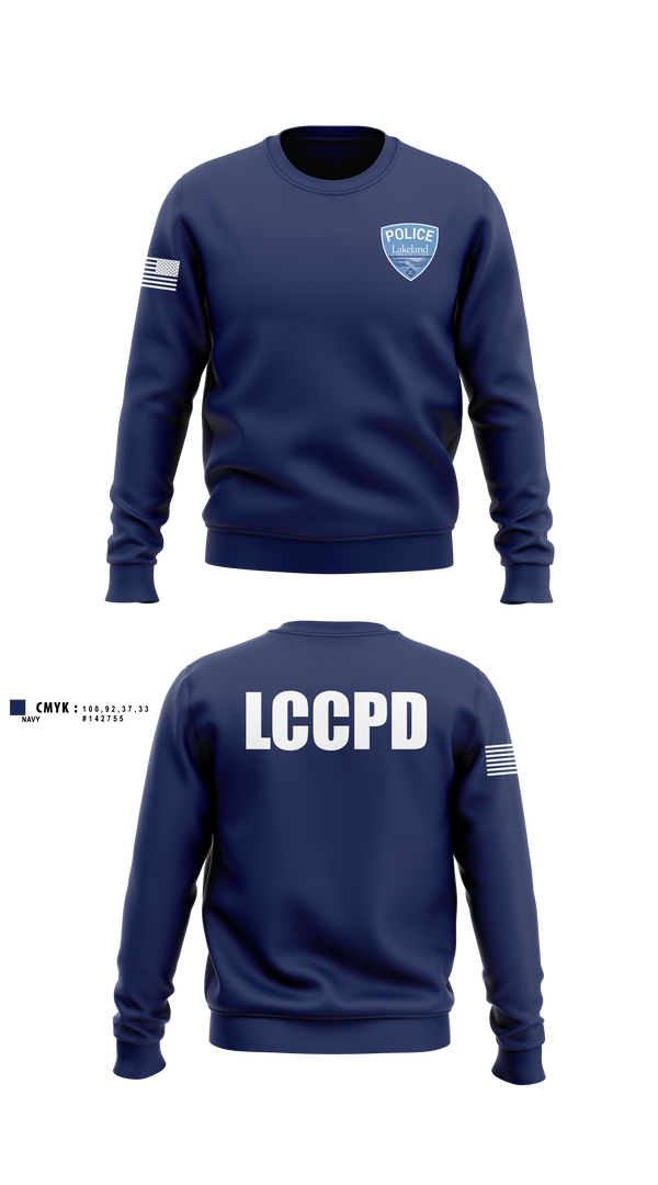 Crew Neck Sweatshirt, Lakeland Community College Police Department, Police, Teamtime, Team time, sublimation, custom sports apparel, team uniforms, spirit wear, spiritwear, sports uniforms, custom shirts, team store, custom team store, fundraiser sports, apparel fundraiser