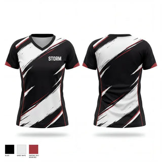 Womens Short Sleeve Vneck Shirt, STORM, , Teamtime, Team time, sublimation, custom sports apparel, team uniforms, spirit wear, spiritwear, sports uniforms, custom shirts, team store, custom team store, fundraiser sports, apparel fundraiser