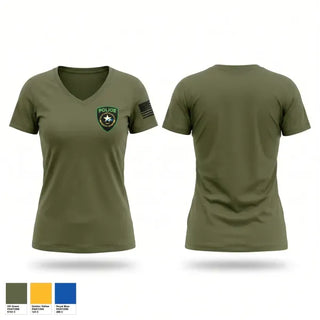 Womens Short Sleeve Vneck Shirt, Texas A&M University-Corpus Christi Police Deparment, Police, Teamtime, Team time, sublimation, custom sports apparel, team uniforms, spirit wear, spiritwear, sports uniforms, custom shirts, team store, custom team store, fundraiser sports, apparel fundraiser