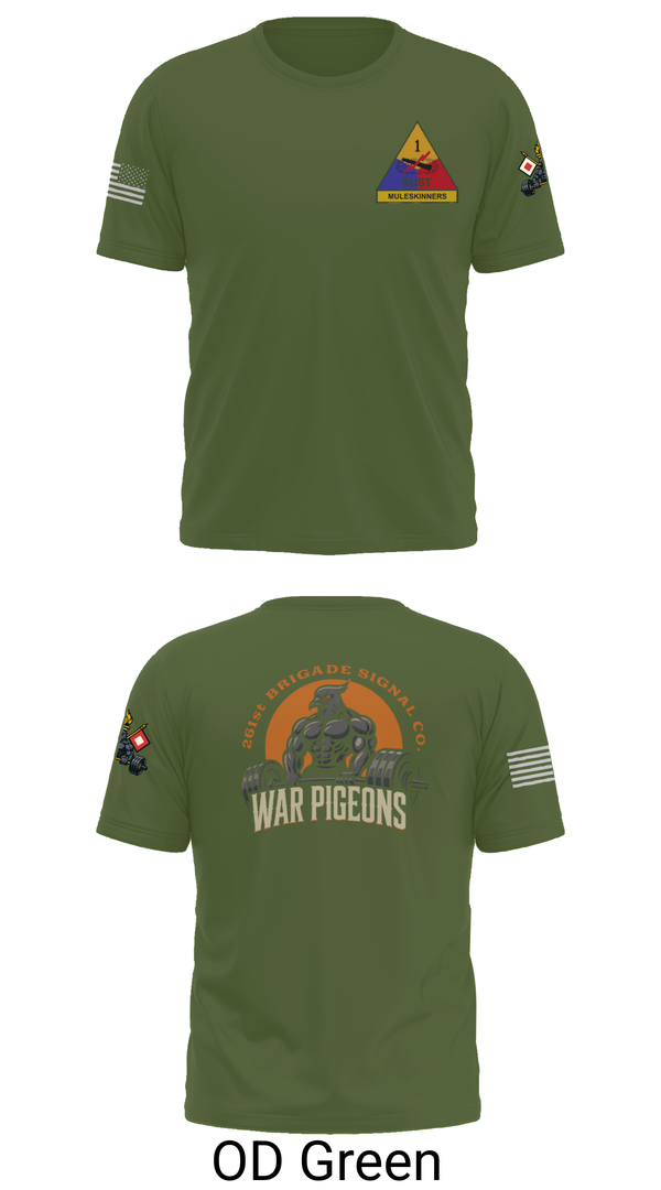 Old School Cotton Feel Shirt, 261st War Pigeons, Army, Teamtime, Team time, sublimation, custom sports apparel, team uniforms, spirit wear, spiritwear, sports uniforms, custom shirts, team store, custom team store, fundraiser sports, apparel fundraiser