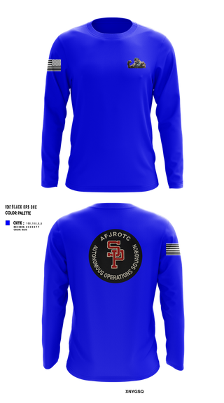 Long Sleeve Performance Shirt, AFJROTC MS-081 DRONE TEAM, , Teamtime, Team time, sublimation, custom sports apparel, team uniforms, spirit wear, spiritwear, sports uniforms, custom shirts, team store, custom team store, fundraiser sports, apparel fundraiser