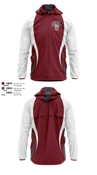 Windbreaker, Bishop Conaty - Our Lady of Loretto Golf, Golf, Teamtime, Team time, sublimation, custom sports apparel, team uniforms, spirit wear, spiritwear, sports uniforms, custom shirts, team store, custom team store, fundraiser sports, apparel fundraiser