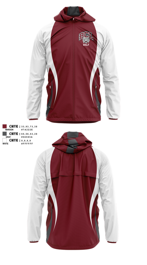 Windbreaker, Bishop Conaty - Our Lady of Loretto Golf, Golf, Teamtime, Team time, sublimation, custom sports apparel, team uniforms, spirit wear, spiritwear, sports uniforms, custom shirts, team store, custom team store, fundraiser sports, apparel fundraiser