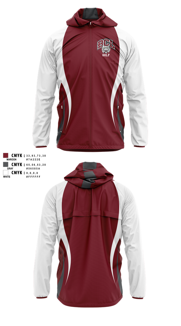 Windbreaker, Bishop Conaty - Our Lady of Loretto Golf, Golf, Teamtime, Team time, sublimation, custom sports apparel, team uniforms, spirit wear, spiritwear, sports uniforms, custom shirts, team store, custom team store, fundraiser sports, apparel fundraiser