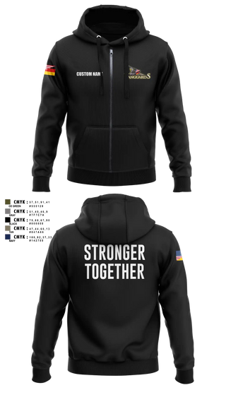 Zip Hoodie, U.S. Army Health Clinic Vilseck, Army, Teamtime, Team time, sublimation, custom sports apparel, team uniforms, spirit wear, spiritwear, sports uniforms, custom shirts, team store, custom team store, fundraiser sports, apparel fundraiser