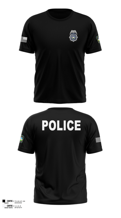 Colorado Springs Police Department 84978371 Old School Cotton Feel Shirt - 100