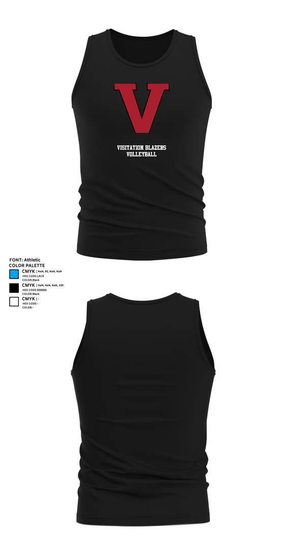 Tank Top, Visitation Blazers Volleyball, Women's Volleyball, Teamtime, Team time, sublimation, custom sports apparel, team uniforms, spirit wear, spiritwear, sports uniforms, custom shirts, team store, custom team store, fundraiser sports, apparel fundraiser