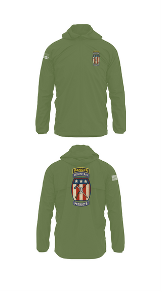 Windbreaker, 2-47 infantry 3rd BRG 10th MTN, Army, Teamtime, Team time, sublimation, custom sports apparel, team uniforms, spirit wear, spiritwear, sports uniforms, custom shirts, team store, custom team store, fundraiser sports, apparel fundraiser